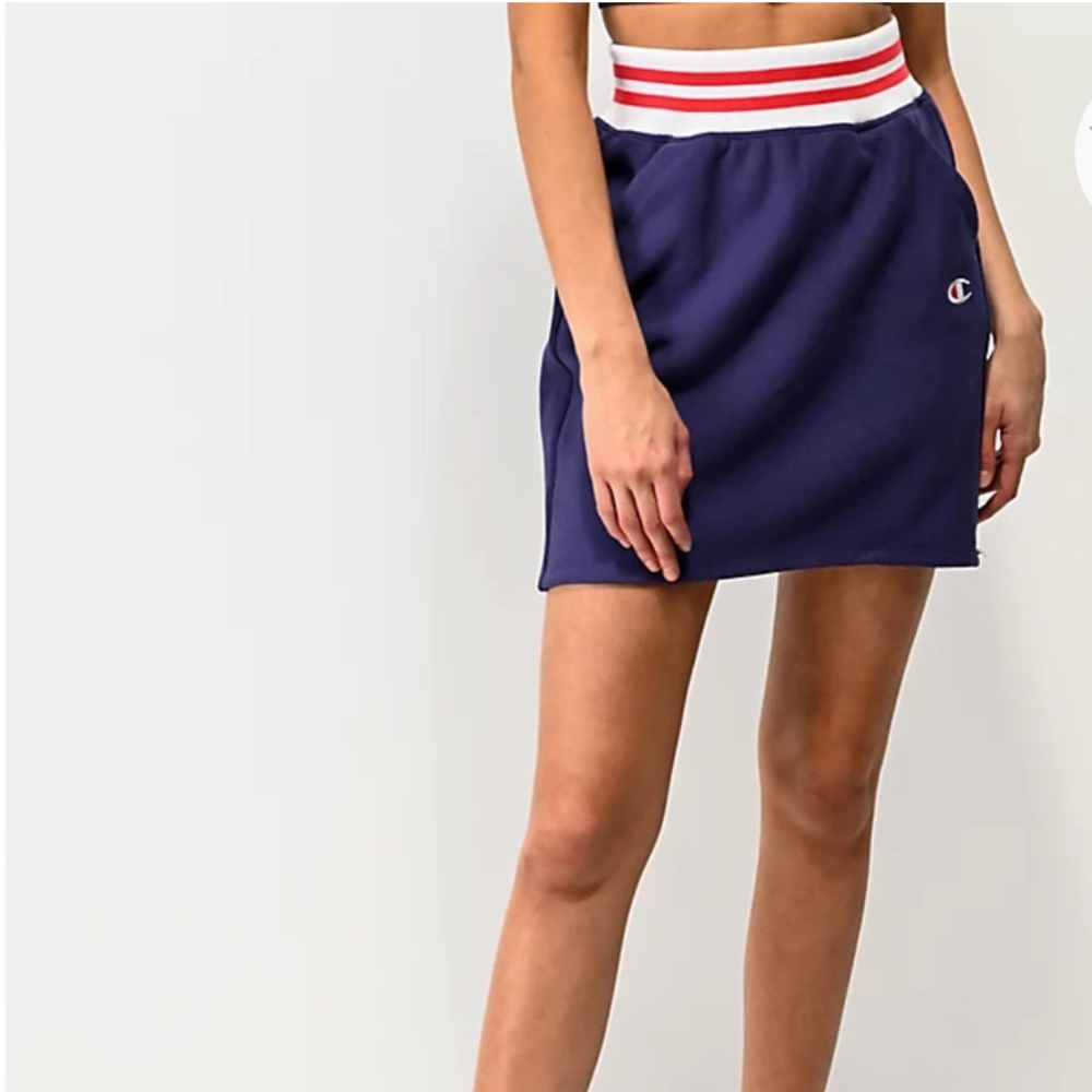 Champion Blue Ribbed Mini Skirt